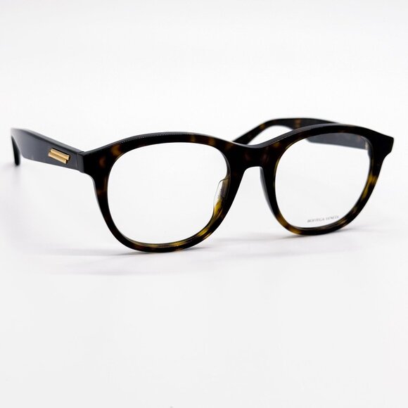 NEW BOTTEGA VENETA EYEGLASSES BV1130OA 002 HAVANA ROUND WOMEN EYEWEAR - Picture 1 of 8